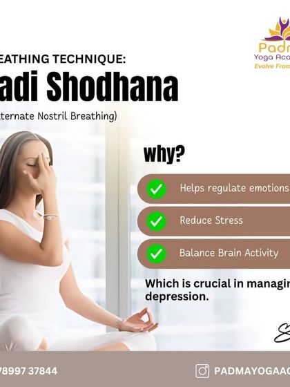 Alternate Nostril Breathing (Nadi Shodhana) is a powerful technique for managing depression as it helps regulate emotions and balance brain activity.