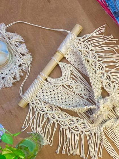 Another angle of the work-in-progress, showing the piece on my work table. You can see the texture and detail that goes into each section.