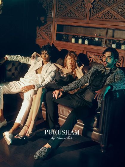 The Velvet Lounge, a haven for the night owls. This image captures a relaxed, opulent moment where every glance, sip, and pose is a story waiting to be told.