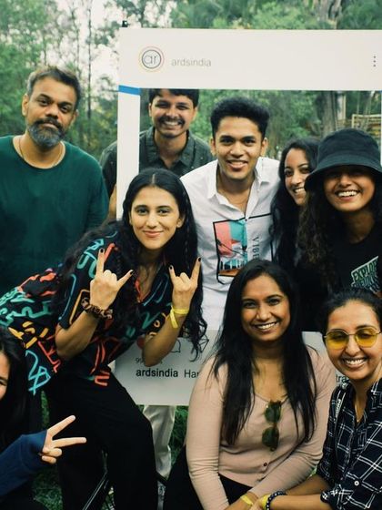 A group photo from Spectra 2023, capturing the fun and relaxed vibe of the event.