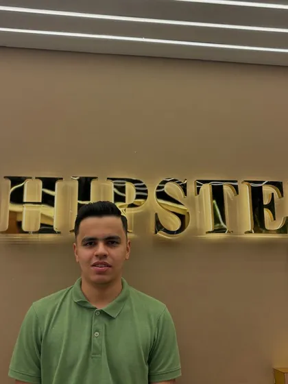A happy client after his fresh haircut, looking sharp and ready for a fresh start.