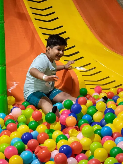 There's nothing like the pure joy of diving into a colorful ball pit. Our multi-level soft play area is packed with fun activities like slides, trampolines, and tunnels for hours of safe play.
