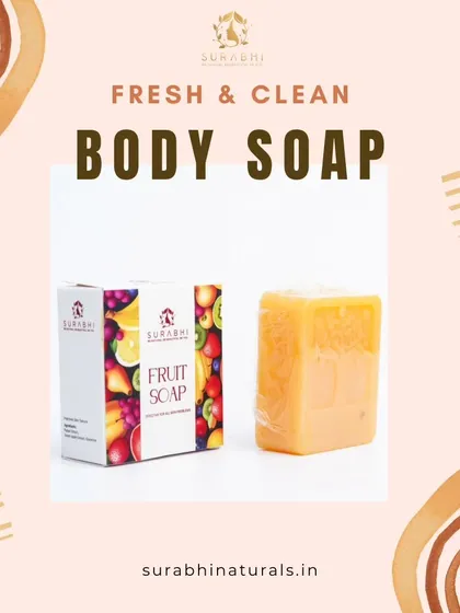 Lather up with our fresh and clean Fruit Soap. It's a simple, natural body soap that provides a burst of fruity freshness and gentle nourishment for your skin.