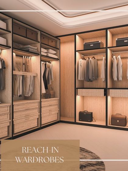 This image showcases a classic reach-in wardrobe design. By building the closet into the wall, we maximize floor space while providing a clean, streamlined look with plenty of internal organization options.