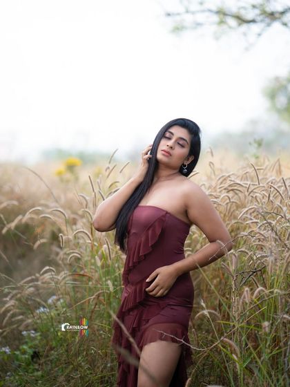 A duplicate of 85, an ethereal outdoor portrait of actress Akshitha Bopaiah.