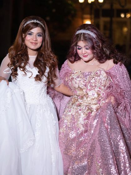 With my sister, who looked like an angel in white. It was so special to share these moments with her by my side.