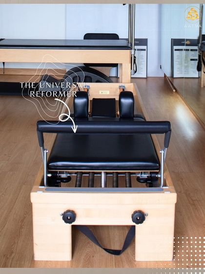 The Universal Reformer is the centerpiece of most Pilates studios for a reason. Its system of springs and pulleys allows for a full body workout that builds strength and improves alignment.
