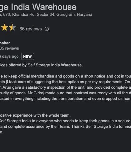 Client satisfaction is our top priority. This detailed review highlights a customer's positive experience storing official merchandise and goods, praising our team's support, security measures, and even assistance with transportation.