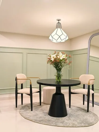 Another view of the meeting corner, showing how the different elements come together. The design is simple yet impactful, showcasing my belief that every corner of a space should be thoughtfully considered.