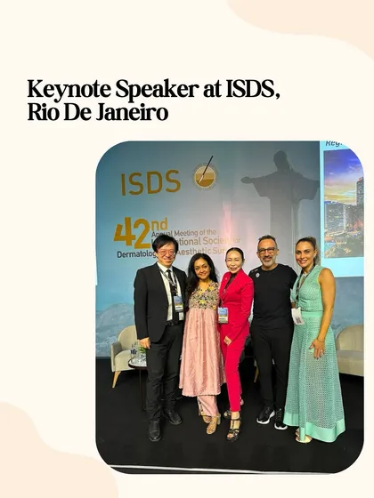As a keynote speaker at the ISDS in Rio De Janeiro. It's been a journey of over 20 years, and I feel blessed to be where I am, bringing confidence and smiles to as many lives as I can.