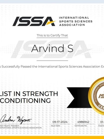 This ISSA certification is another tool in my box. But certificates have no value if you don't apply the knowledge on the ground. A good coach practices what they preach.