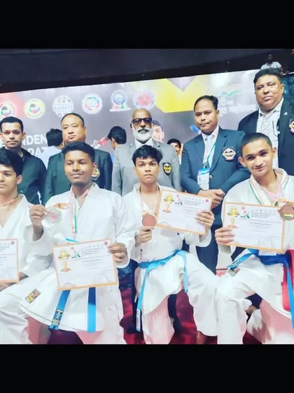 A group of our talented boys showcasing their bronze medals. Every competition is a valuable learning experience.