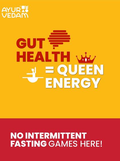 Gut Health = Queen Energy. We don't play intermittent fasting games here. True energy comes from a balanced and nourished digestive system, not from deprivation.