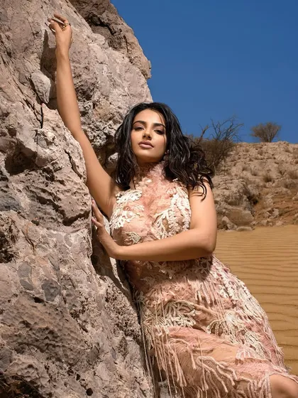 A duplicate of image 7, this image highlights the blend of high fashion and natural landscapes, a signature of my destination shoot creative direction.