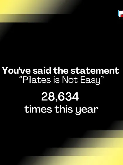 A fun, relatable post for all Pilates lovers. How many times have you said "Pilates is not easy" this year? It's a phrase we know well.