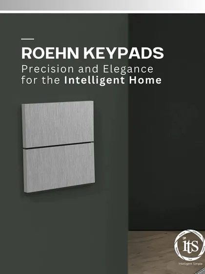 The Roehn QUANTICA keypad series offers precision and elegance for the intelligent home. This two-button configuration demonstrates the clean, minimalist aesthetic that integrates seamlessly into sophisticated interior designs.