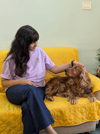 A quiet moment at home with my dog, Drogo. Our own pets are often our greatest teachers, reminding us daily about the importance of companionship, patience, and unconditional love.