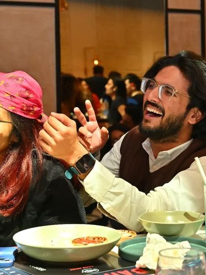 Another shot of our enthusiastic, costumed jammers. The energy at our themed nights is always on another level.