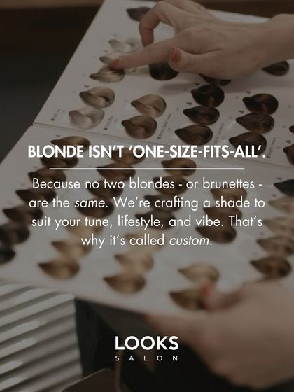 We believe that hair color should be custom-fit to you. Our stylists consider your skin tone, lifestyle, and personal vibe to craft a shade that is uniquely yours, whether you're a blonde, brunette, or somewhere in between.