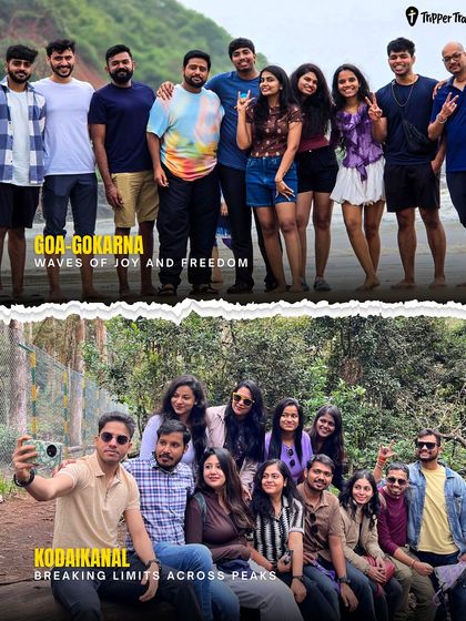 One trip, two vibes. From the waves of joy and freedom in Goa and Gokarna to breaking limits across the peaks of Kodaikanal, our Independence Day trips were all about celebrating liberty in nature.