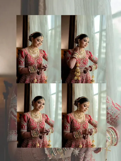 A series of portraits showing the bride by the window. I love using natural light to create soft, glowing images that are incredibly flattering.