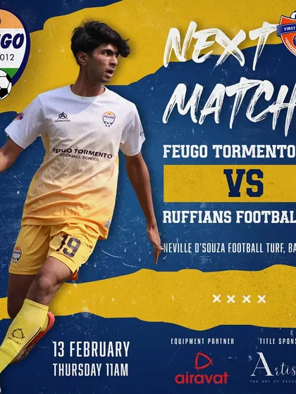Our next MFA First Division match announcement against Ruffians FC at Neville D’Souza Football Turf.