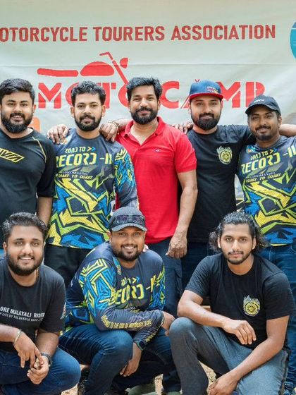 A candid moment with our crew at the Motorcycle Tourers Association event. These events are all about brotherhood and celebrating our shared passion.