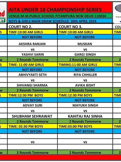 Tournament Schedules & Information photo 21
