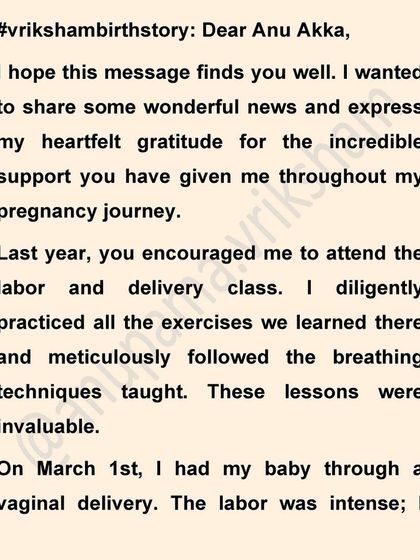 Asha Nair's journey is a reminder that with diligent practice of exercises and breathing techniques, a positive birth experience is within reach, even with an induced labor.