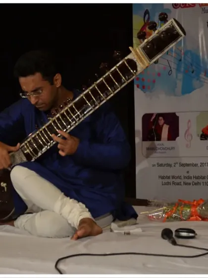 Another angle of my performance, showing the concentration required for a classical recital.