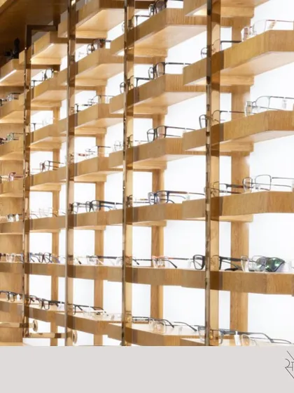 Another view of the extensive display shelving, designed to hold a large inventory while maintaining a clean and organized look.