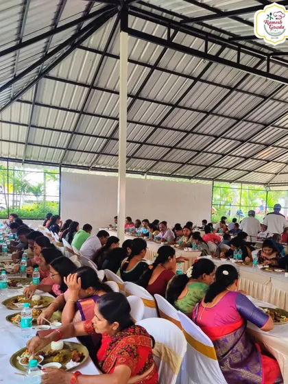 Women guests enjoying a traditional meal. We ensure a comfortable and respectful dining environment for everyone at your event.