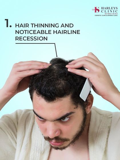 The first sign of hair loss for many is a noticeable recession of the hairline. Acting early can give you more options for treatment and prevention.