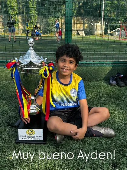 Meet Ayden, the Bravo Ronaldinho. After 2 years of training, he earned his first winner's trophy, a fantastic example of trusting the process.