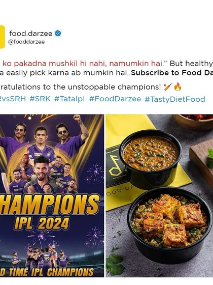 "Don ko pakadna mushkil hi nahi, namumkin hai." But picking healthy food is easy with us. Congrats to the IPL champions!