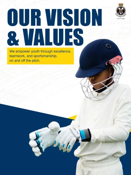 Our values guide everything we do. We are committed to empowering youth through excellence, teamwork, and sportsmanship, helping them become not just great cricketers but also great individuals.