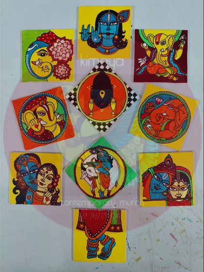 The collection of fridge magnets before framing. Even on a small scale, I focus on creating sharp, detailed images. It's a joy to see them all together before they head off to their new home.