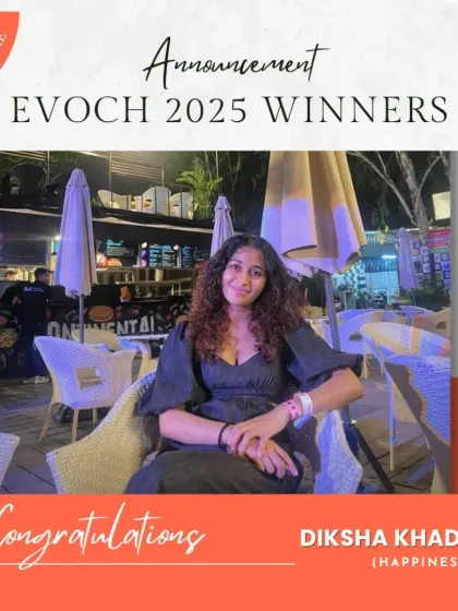 Celebrating our EVOCH Award winner for Happiness from Bangalore. Her cheerful energy brings warmth and joy to every session.