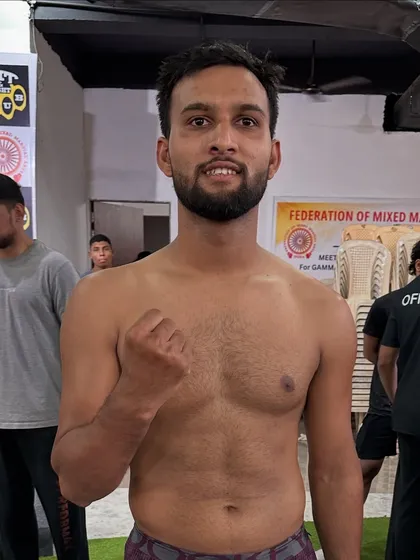 Another member of our fight team, weighed in and medically cleared. The focus and determination are clear.