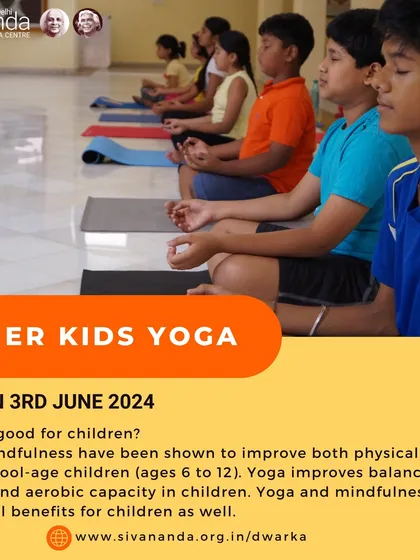 We make yoga fun and accessible for our youngest students. Our summer kids' yoga program uses stories and chants to build focus, flexibility, and confidence in children aged 5 to 12.