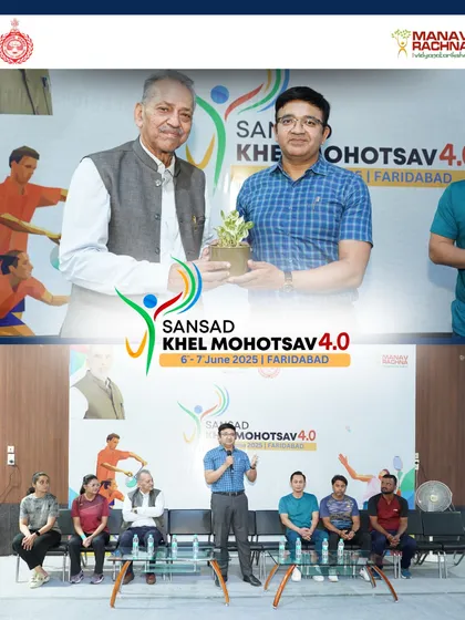 The opening of the Sansad Khel Mahotsav badminton event. We provide our infrastructure and management expertise to ensure the success of important government-led sporting festivals.
