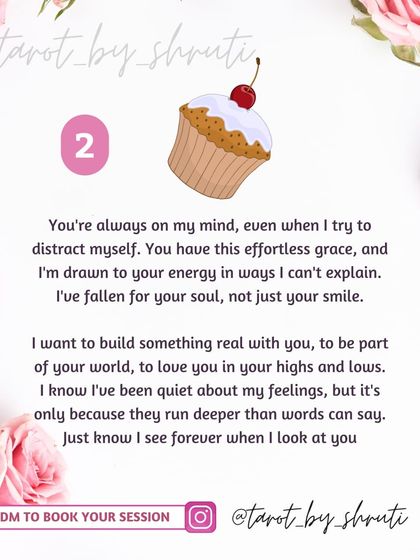 An unsent letter from someone who is thinking of you. This reading channels the silent words of a person who may be missing you, falling for you, or gathering the courage to express their feelings.