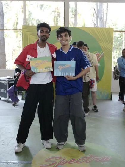 Two winners from a battle category at Spectra 2024.