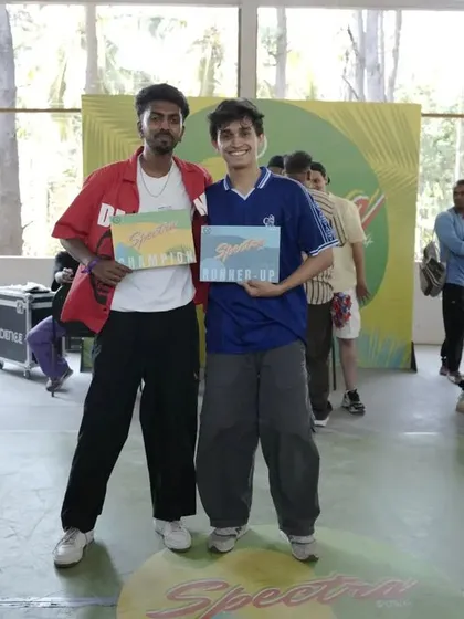Two winners from a battle category at Spectra 2024.