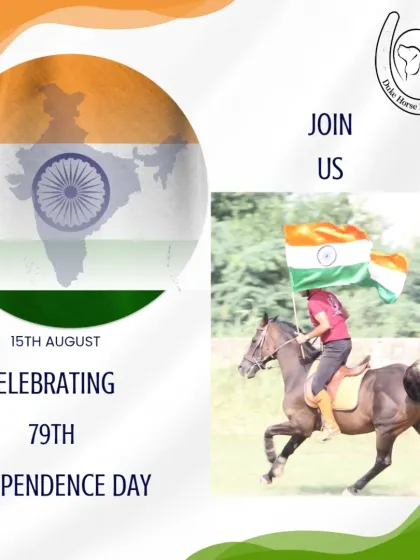 Another shot of a rider celebrating Independence Day, showcasing the energy and patriotism of the event.