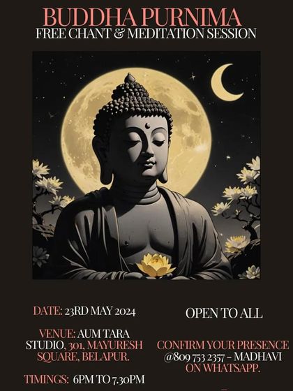 On Buddha Purnima, we come together to chant and meditate. This is an open invitation for all to join us and soak in the energy of this auspicious full moon.