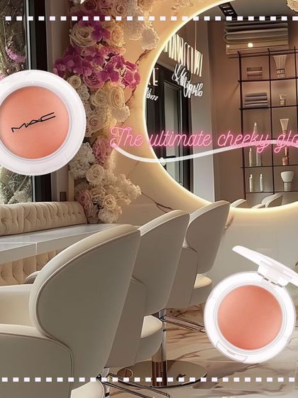 For the ultimate cheeky glow, I love the MAC Glow Play blush in the shade Grand. It has a unique bouncy texture that melts into the skin for a luminous, natural looking flush of color.