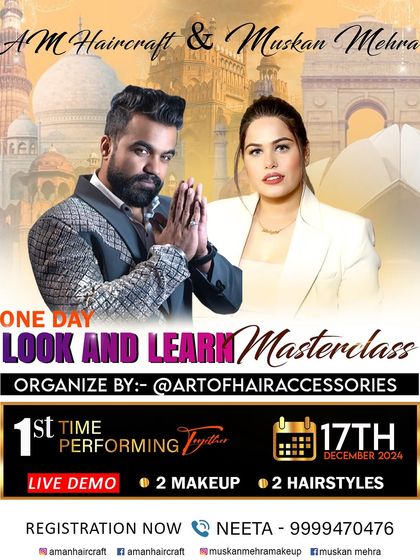 Two artists, one stage. Announcing my look and learn seminar with AM Haircraft, a unique amalgamation of hair and makeup education.