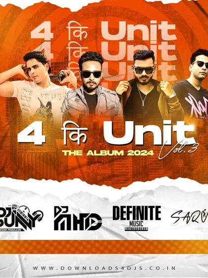 This is the official poster for '4 ki Unit The Album Vol. 3', a project with my production crew. We bring our unique styles together to create full albums packed with exclusive remixes and mashups.