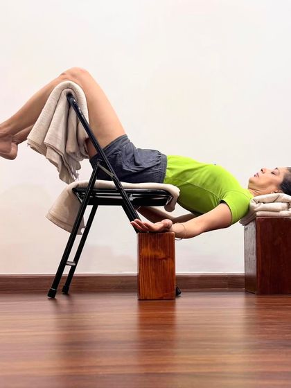 Viparita Karani for Chronic Fatigue Syndrome (CFS). This pose, along with other restorative practices, helps awaken the latent energy within, freeing the practitioner from emotional depression and physical fatigue.